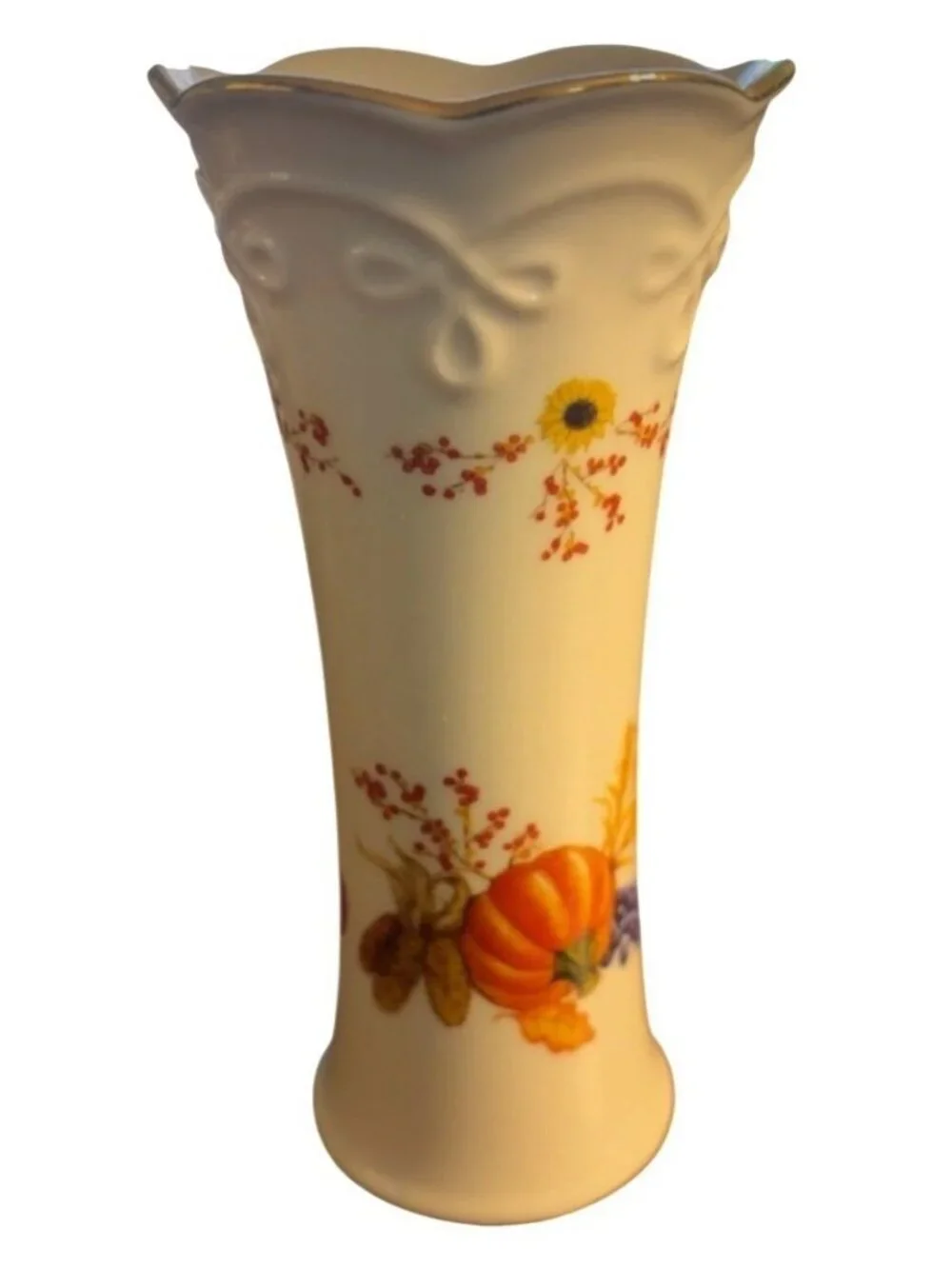 Vintage Lenox Fall Harvest Design Bud Vase 5